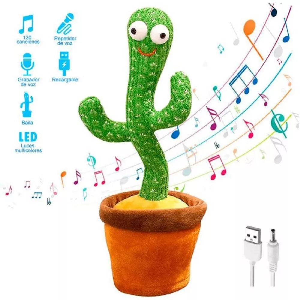 Cactus Bailarín Repetidor De Voz Música