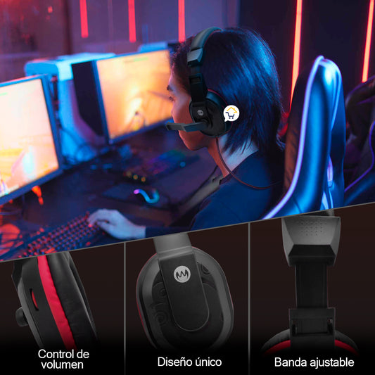 Audífonos Gamer Sonido 360 Diademas Micrófono GM001